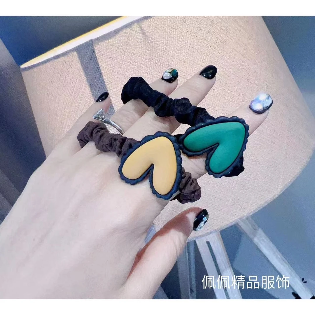 合金布艺发饰 佩佩WA 爱心发绳  B3416  4124257头绳韩版手工气质