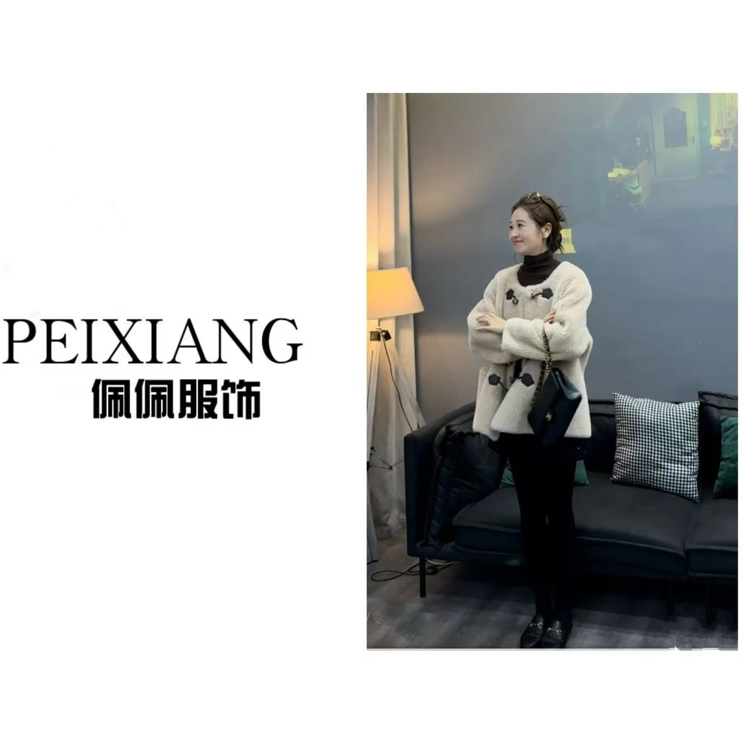 佩佩WA 【圆球扣毛毛外套】100全羊毛外套  S1229 5105287 时尚潮流