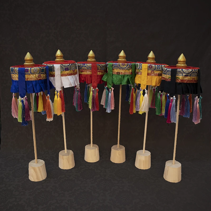 装饰小宝伞摆件套装六色齐全