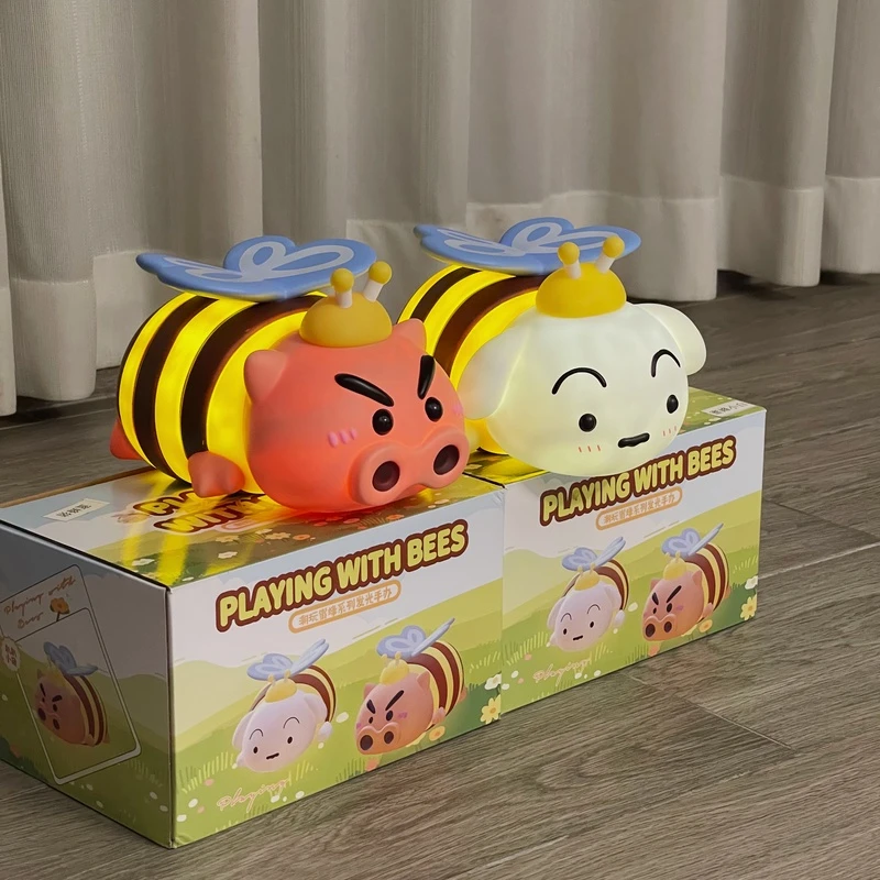 [蜜蜂小白猪猪夜灯 可爱礼物昆虫cos创意家居装饰摆件灯