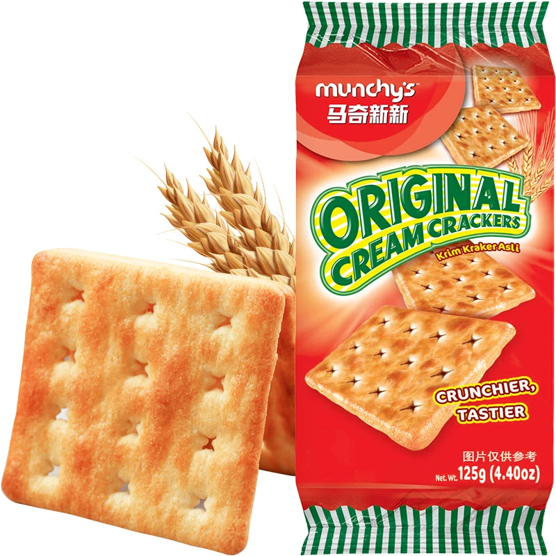 马奇新新原味咸苏打饼干125g×1包休闲零食下午茶