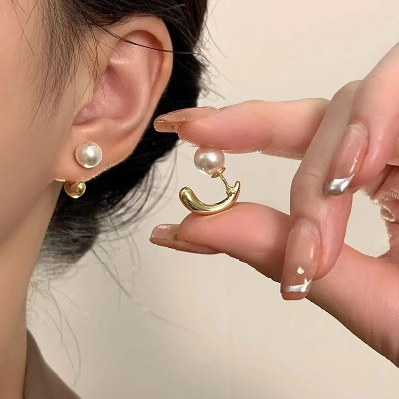 925银仿珍珠耳饰 两戴耳环女气质精致法式设计高级感新款爆款秋冬