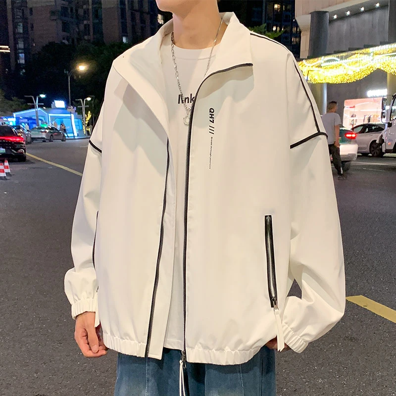 玛斯柏夹克外套男士春秋季2025新款潮牌宽松翻领男生简约百搭衣服