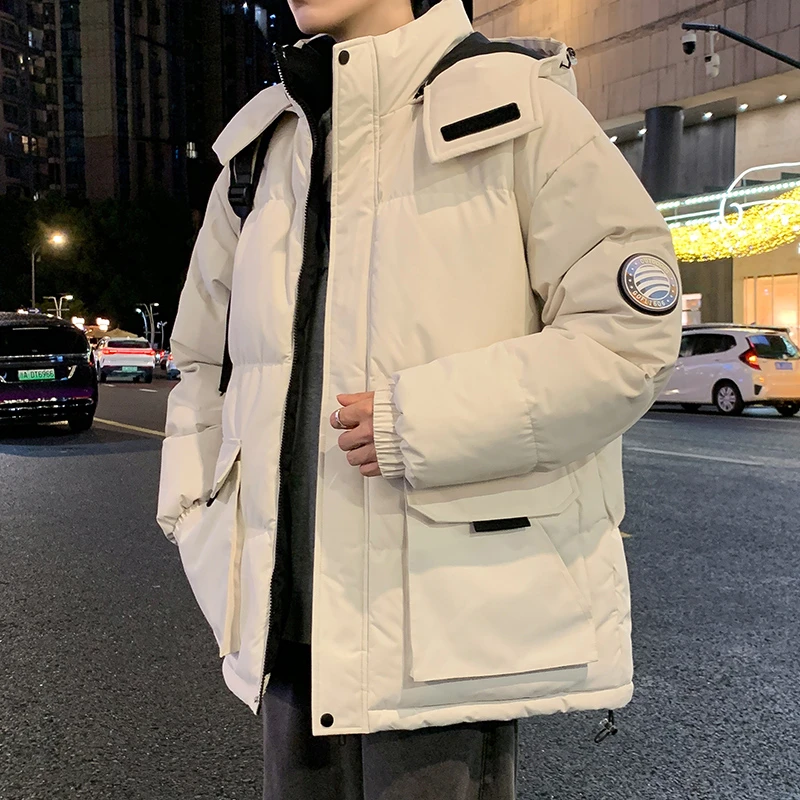 玛斯柏可脱卸帽棉衣外套男士冬季2025新款加厚棉服时尚宽松棉袄子