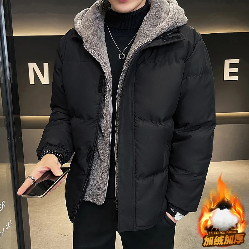 玛斯柏连帽棉衣外套男士秋冬季2025新款潮流百搭加厚休闲男装棉服