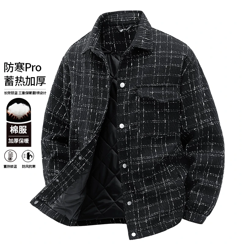 玛斯柏工装棉服外套男士冬季加厚保暖潮流复古时尚防风小香风棉服