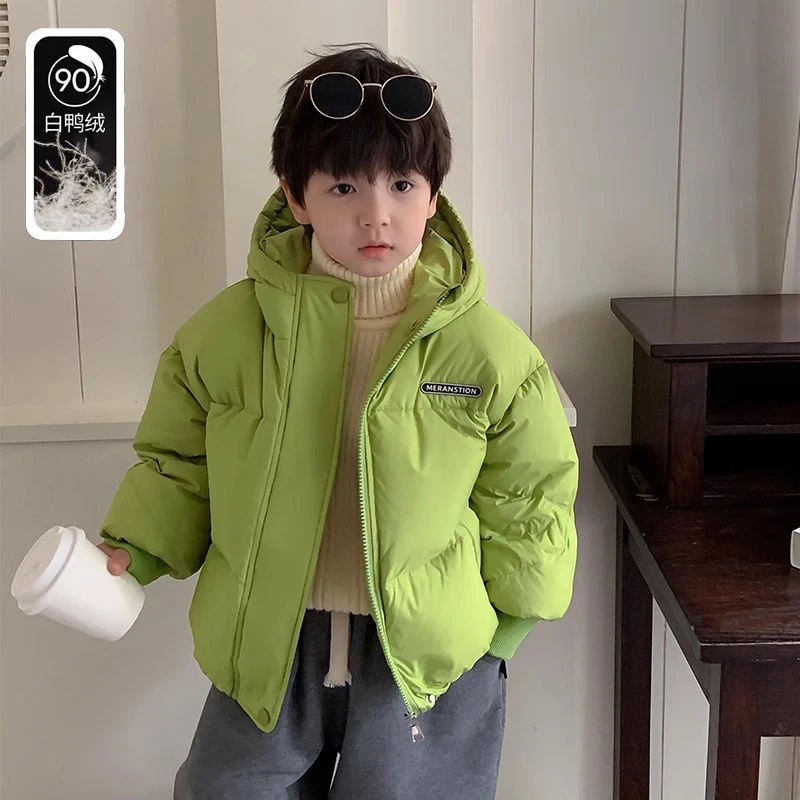 秋千坠男童羽绒服冬季2024新款童装厚外套韩版儿童90白鸭绒男宝宝