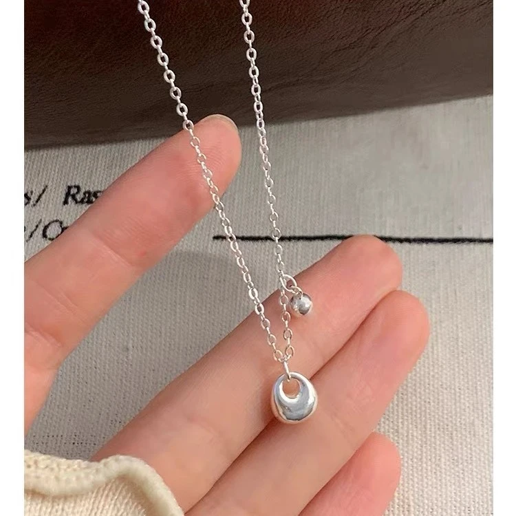 坠链均925银 称心如意有球必应银坨子项链