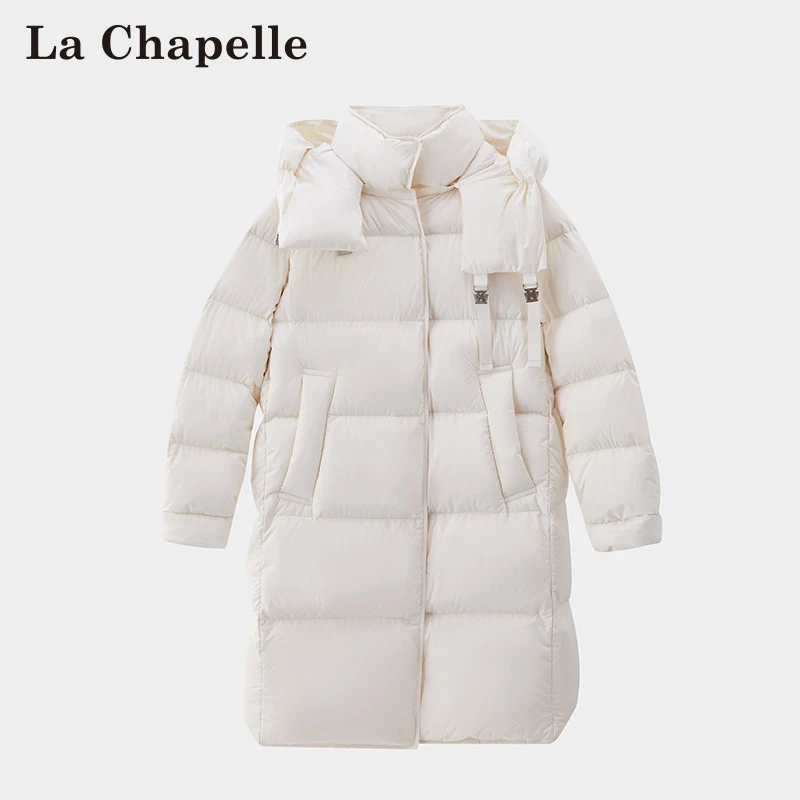 拉夏贝尔女装冬季2024新款反季冬装小个子外套长款加厚时尚羽绒服