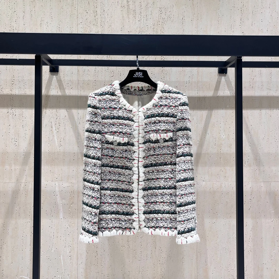 JISI 图书馆系列粗花呢短外套-W23060