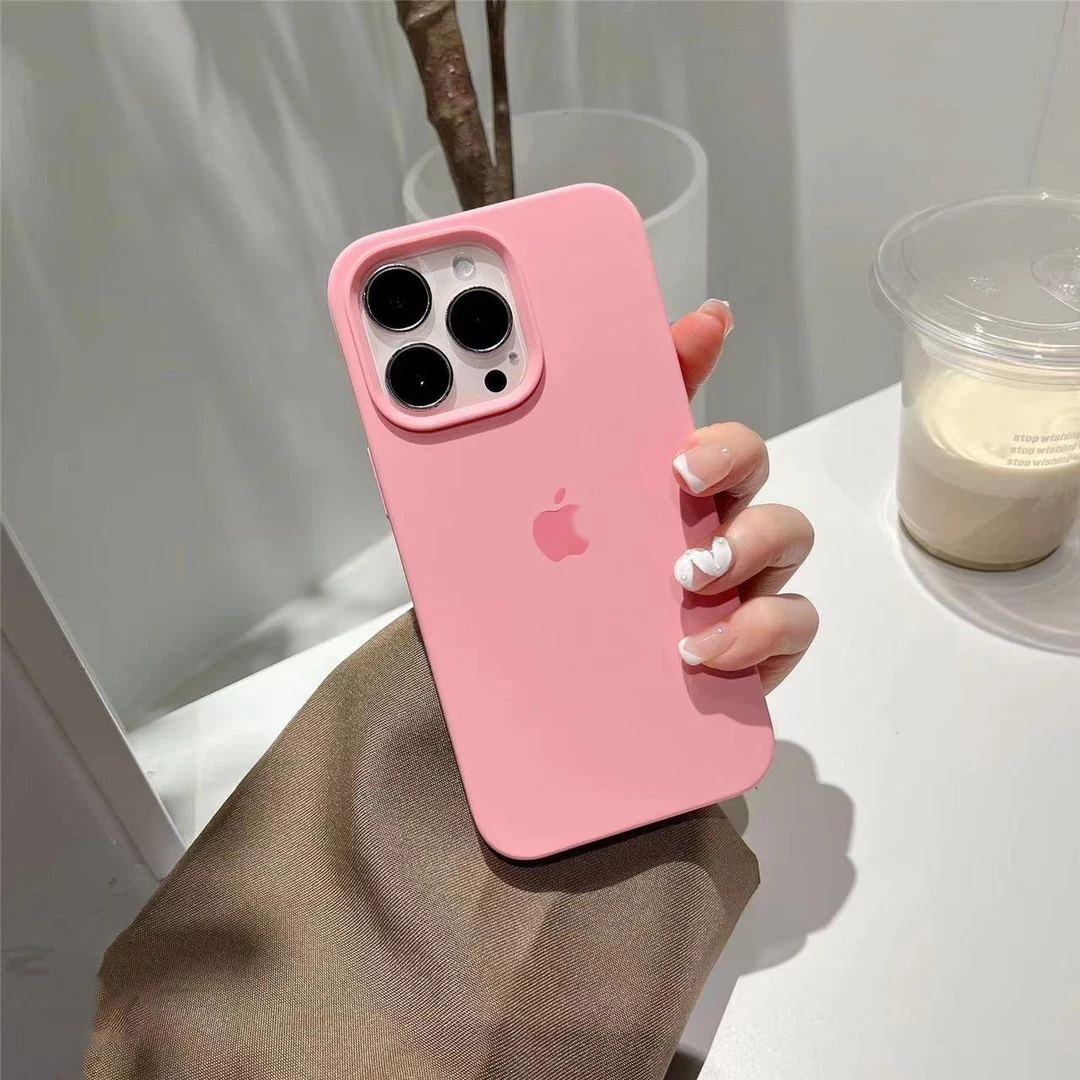女款大孔x苹果15液态硅胶iphone12手机壳13ProMax防摔14plus简约