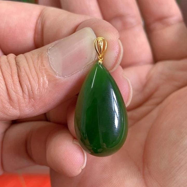 【闪购商品】和田玉（碧玉）颈饰18K金镶嵌11