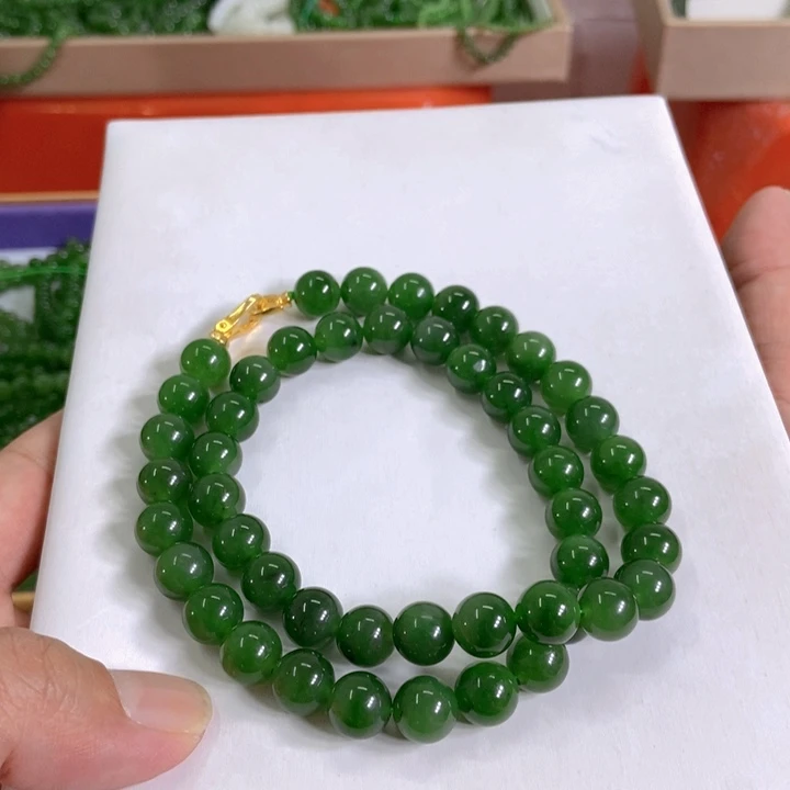 【闪购商品】和田玉（碧玉）颈饰银S925镶嵌11
