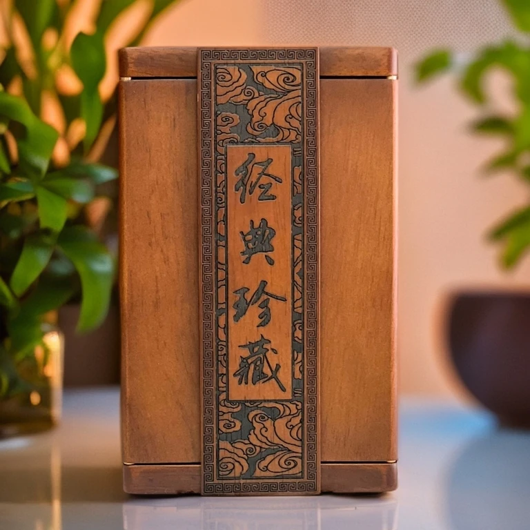 复古实木首饰盒挂件项链盒便携式首饰收纳盒中式精致