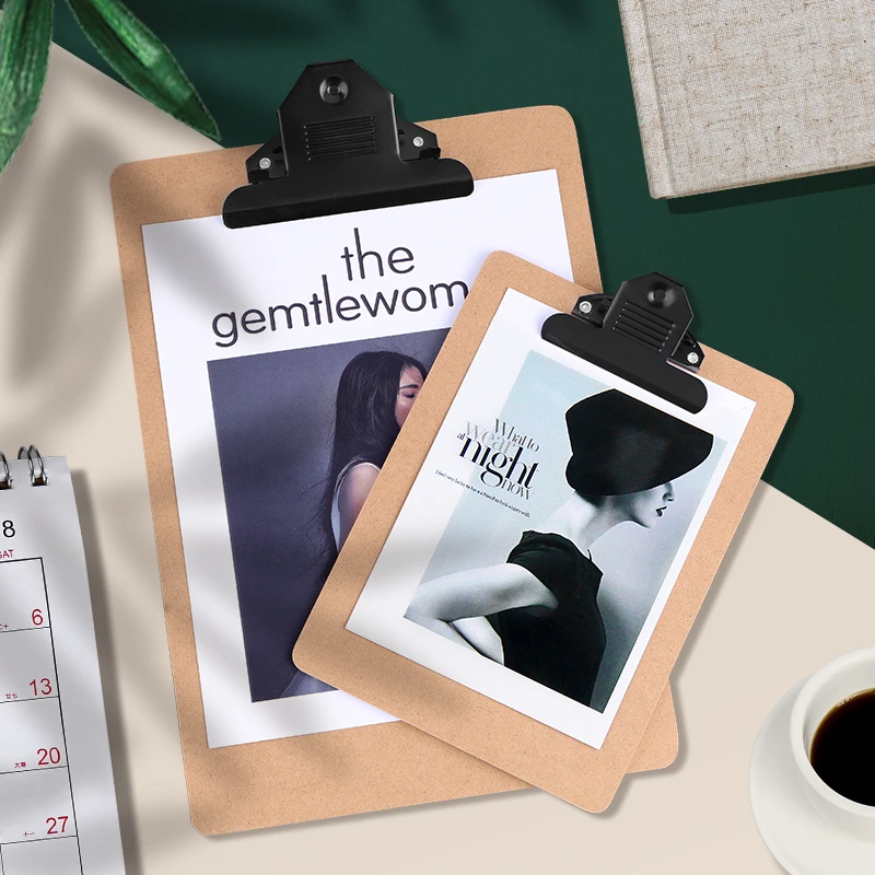 木板夹文件夹a4酒水菜单夹小号a5a6写字垫板夹板便签夹资料夹结账