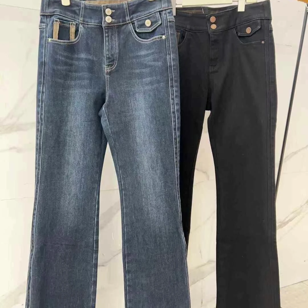 水淼9360/秋冬新款/微喇裤显瘦时尚加绒一体绒