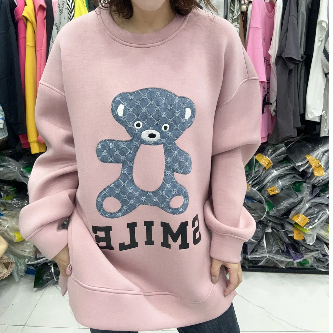 水淼8870/秋装新款/圆领长袖卫衣时尚百搭款