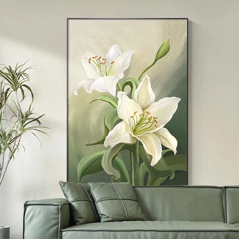 陌上花开 入门走廊过道砂岩画玄关手工肌理卧室客厅背景墙装饰画