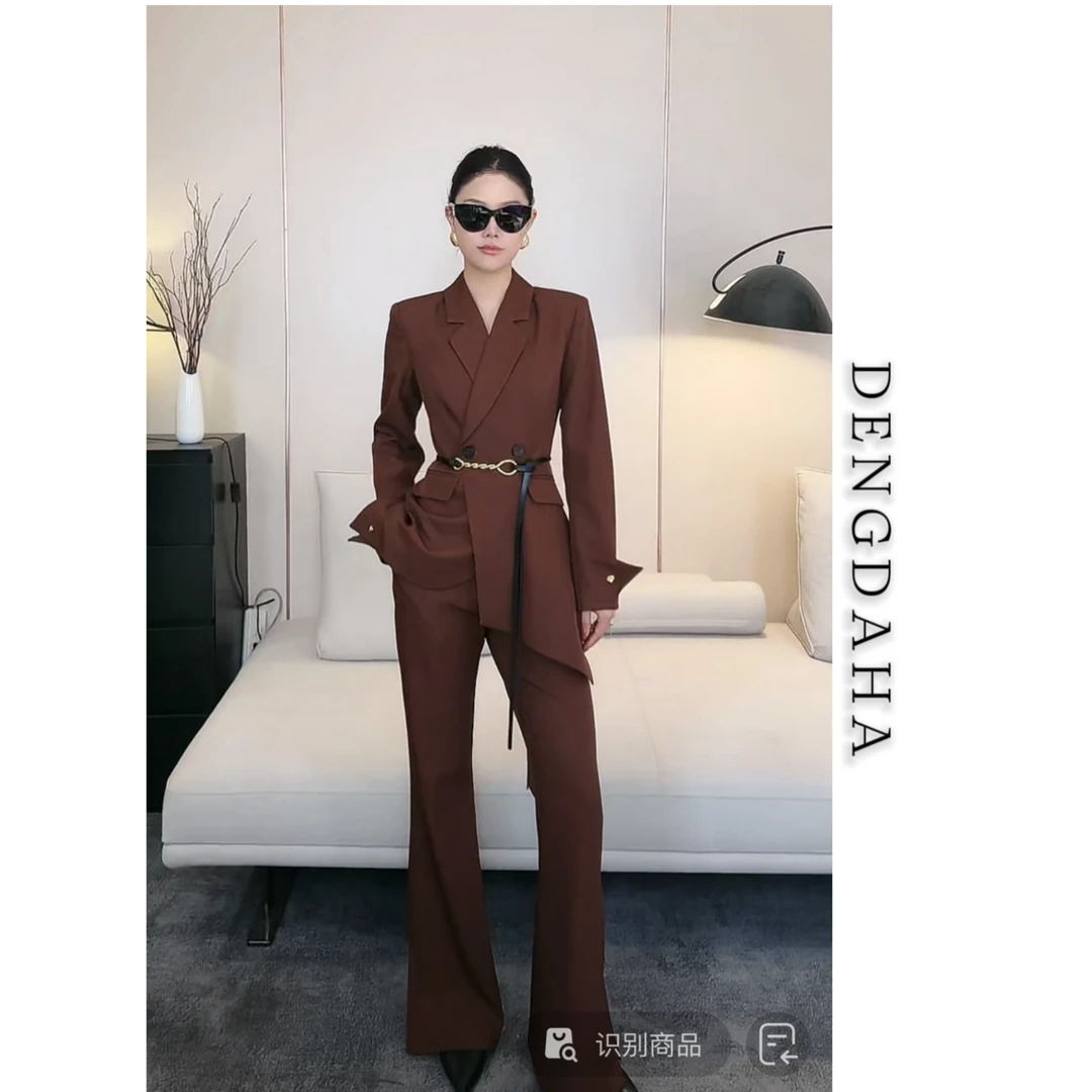 「蓝岛格调」24秋季老钱风复古设计师款气质套装HBZU651174 nnassa