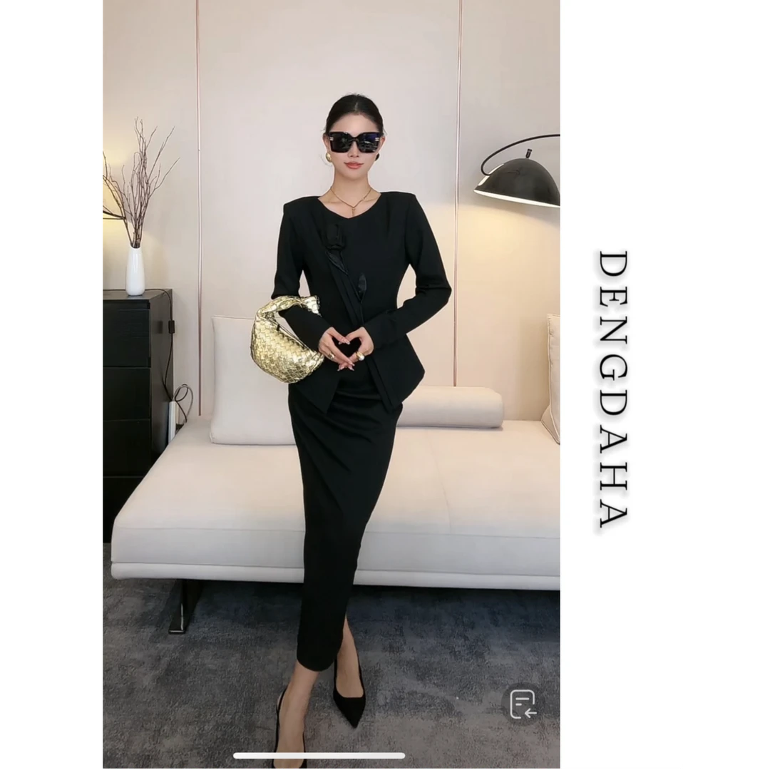 「雅人清韵」秋季女神范设计郁金香修身套装HBZC622097nn nnassa