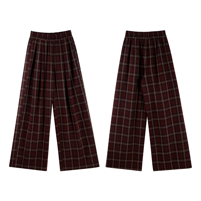 「大哈」春季高腰韩版简约直筒裤高级感休闲裤HBZU651356 nnassa