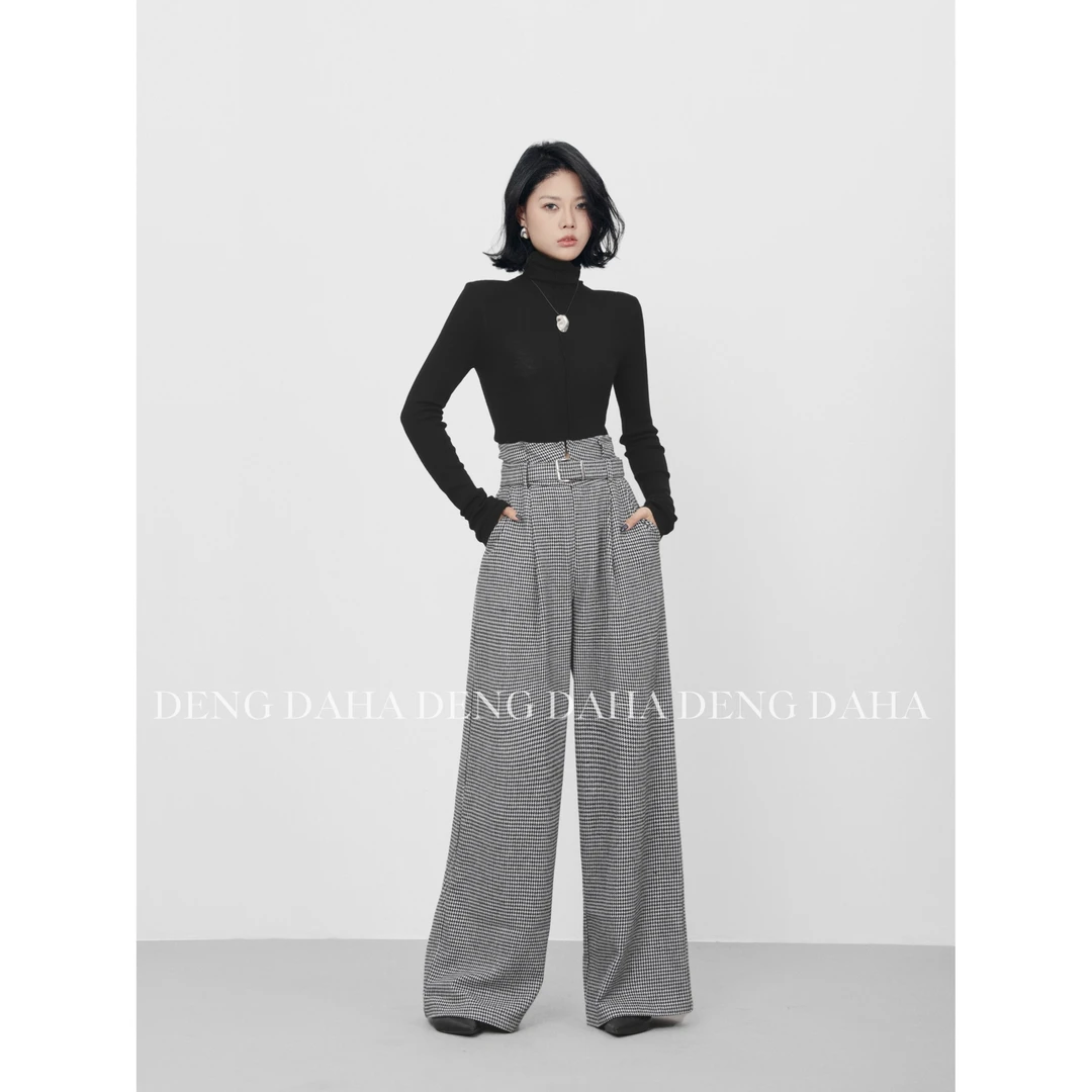 「冬日打底」春季纯色百搭修身高领针织衫女长袖打底毛衣HBZC641133