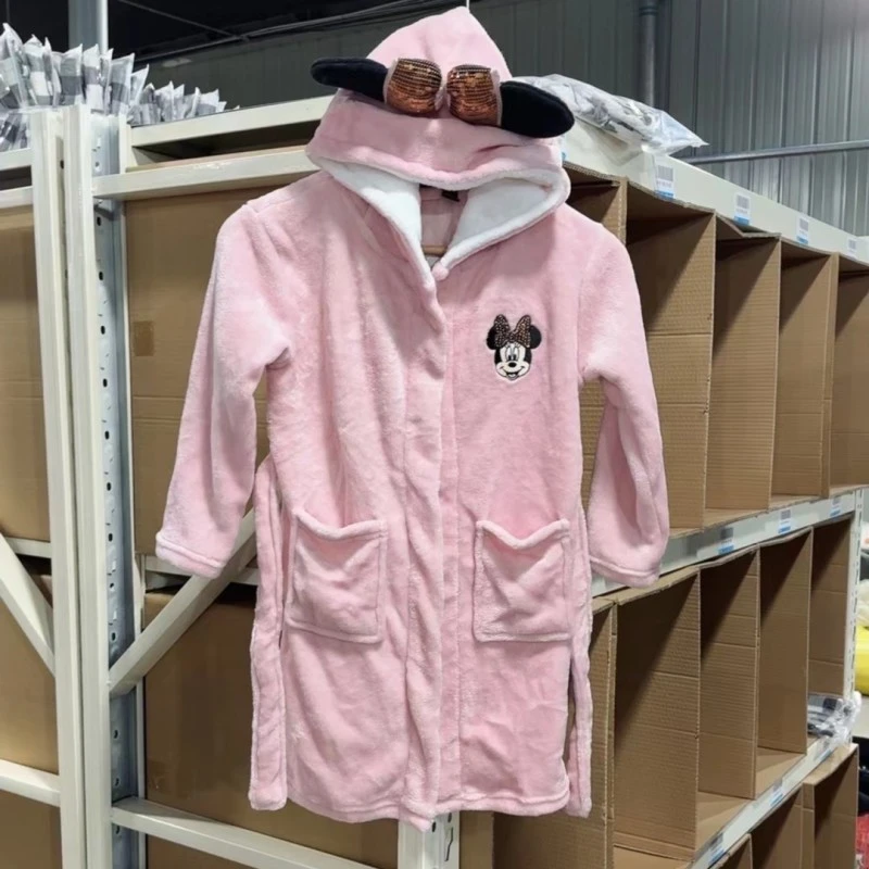 儿童法兰绒浴袍家居服睡裙睡衣