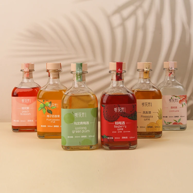 【听花开酒馆】花果酒6瓶组合300ml低度微醺甜酒女士酒闺蜜聚餐