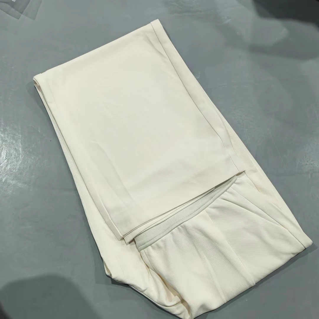 【南油玲姐】白色腰头松紧腰字母款休闲裤KZ913