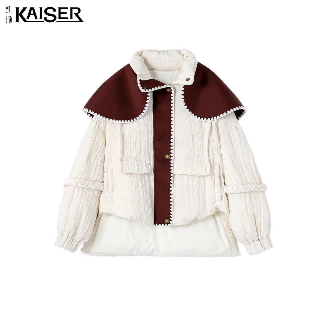 KAISER/凯撒2Y5786冬季小立领设计师女装保暖气质时尚甜美羽绒服