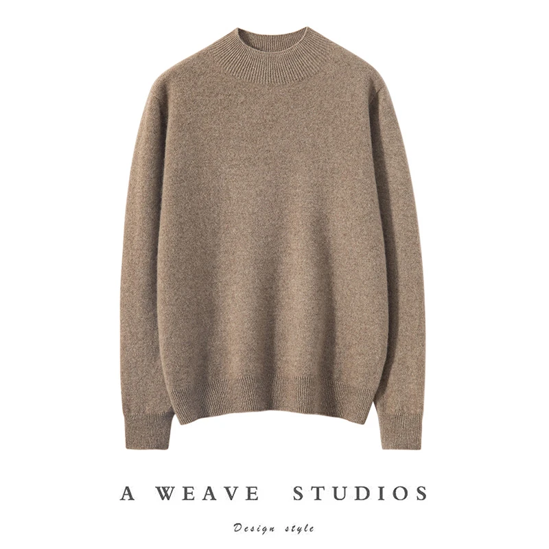 半高领一线成衣羊绒衫女毛衣-T385