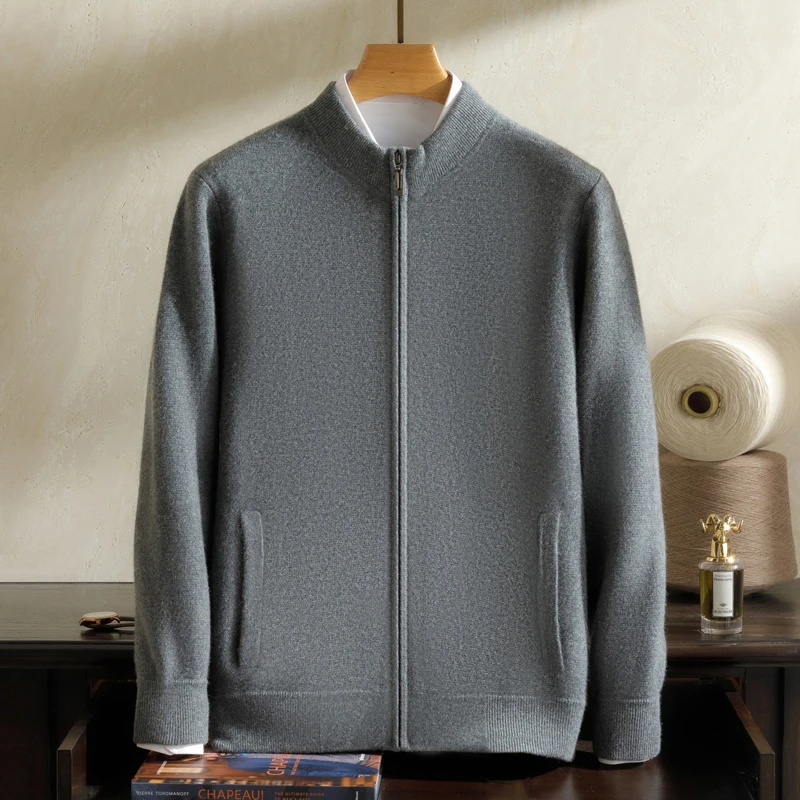 100%纯山羊绒204四平开衫-YH24