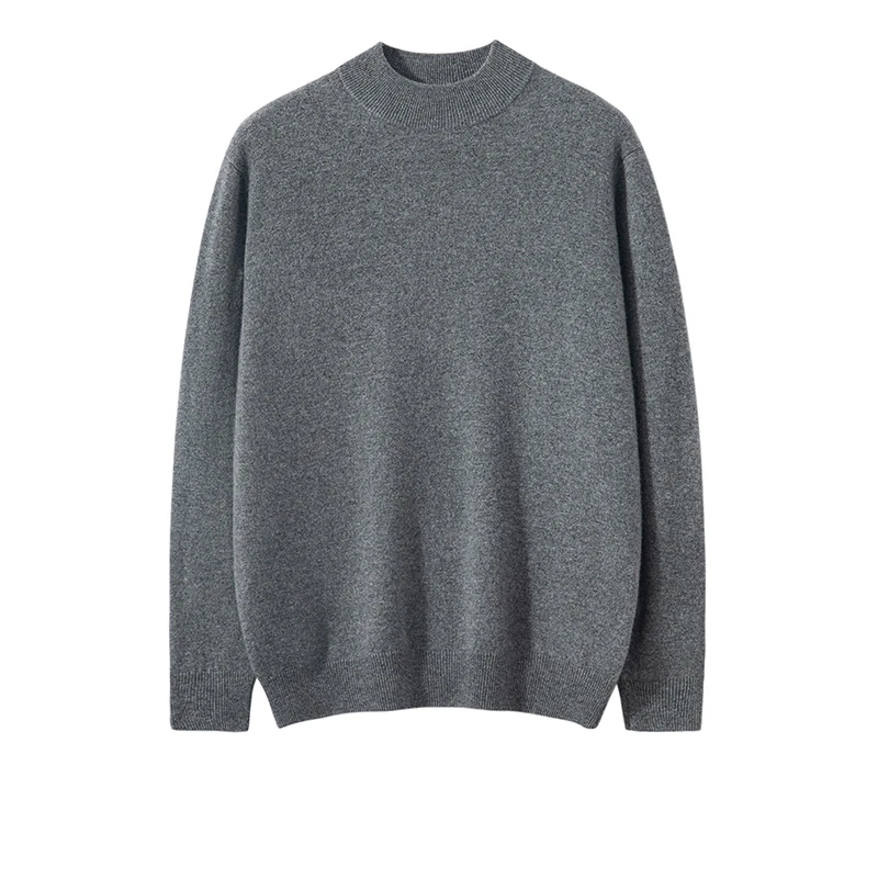 100%纯山羊绒12针男半高领-TYN002