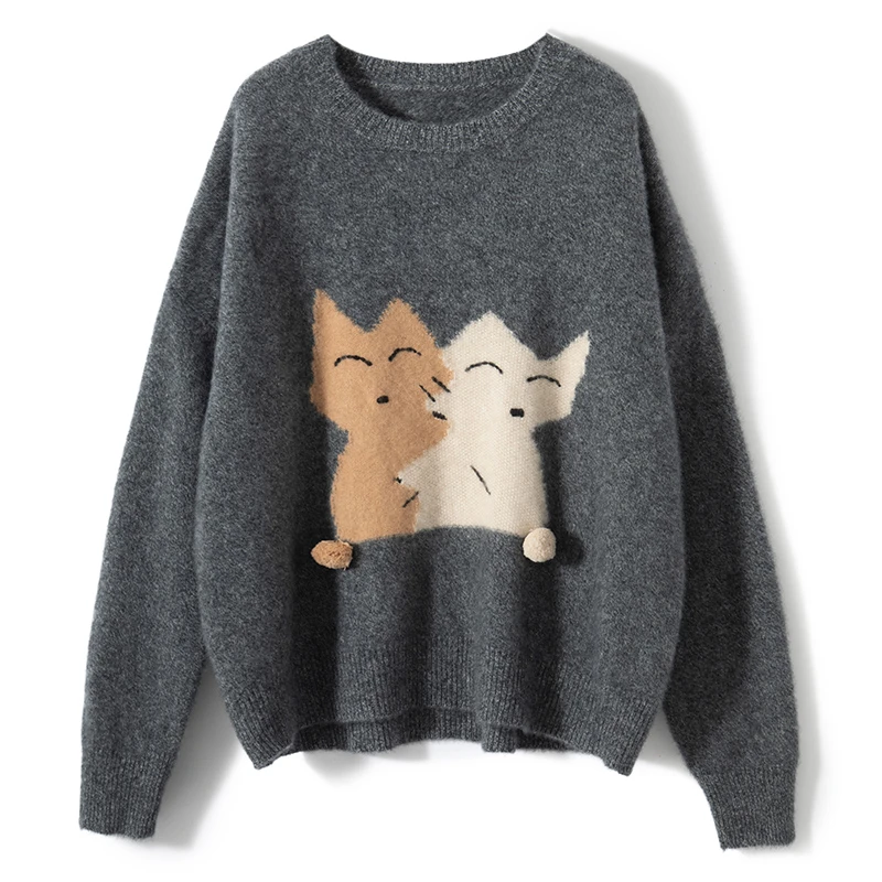 加厚山羊绒衫提花时尚羊绒毛衣