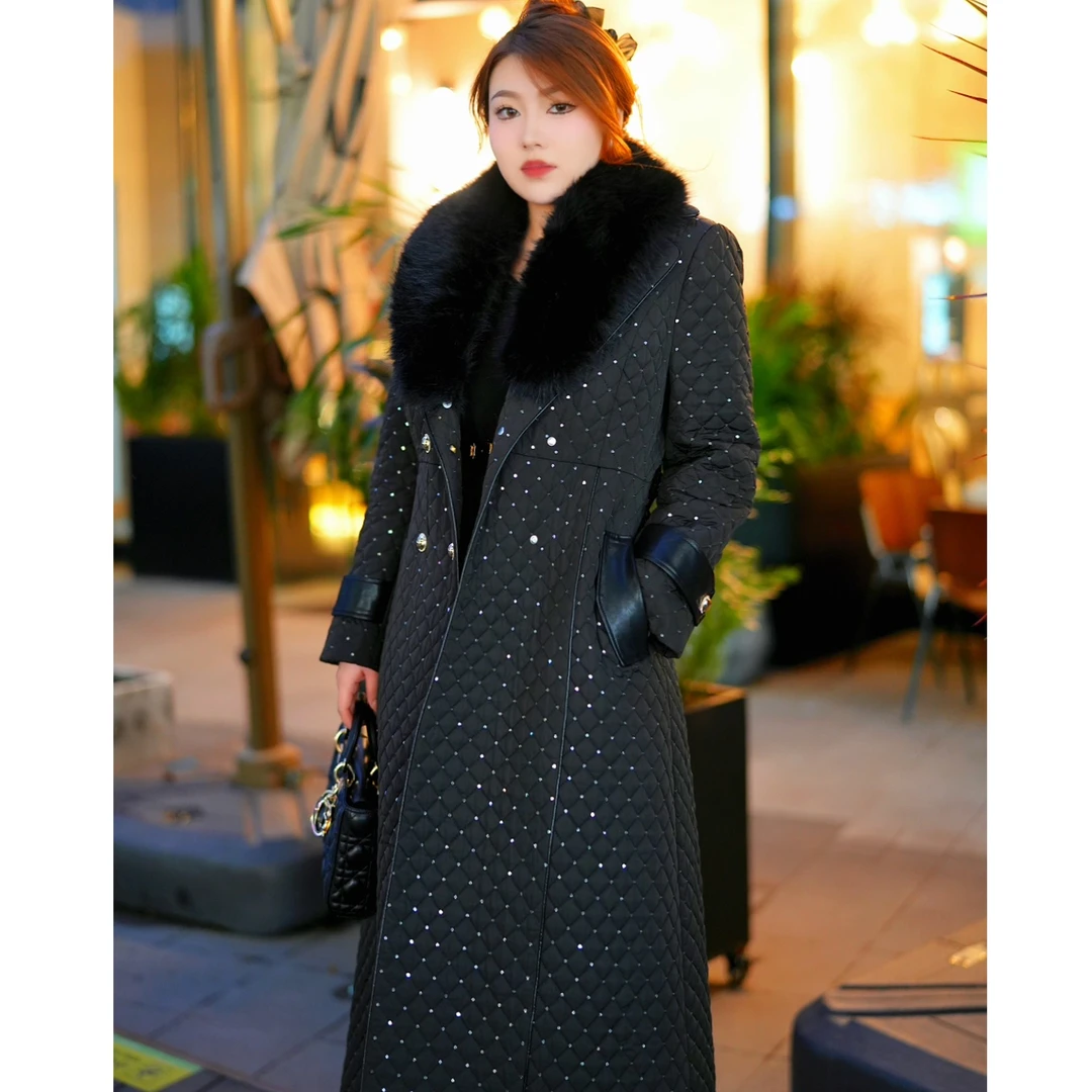 XY7491熙芸大码女装秋冬时尚大气保暖长外套