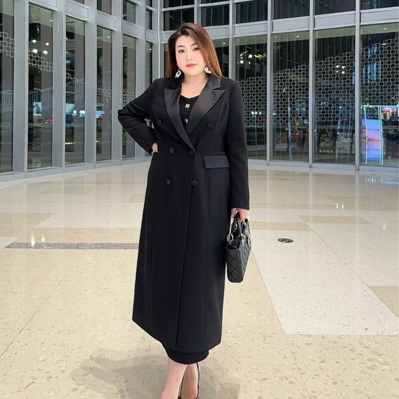 【现货】XY7395秋季新款时尚百搭重工双排扣V领外套大码西装