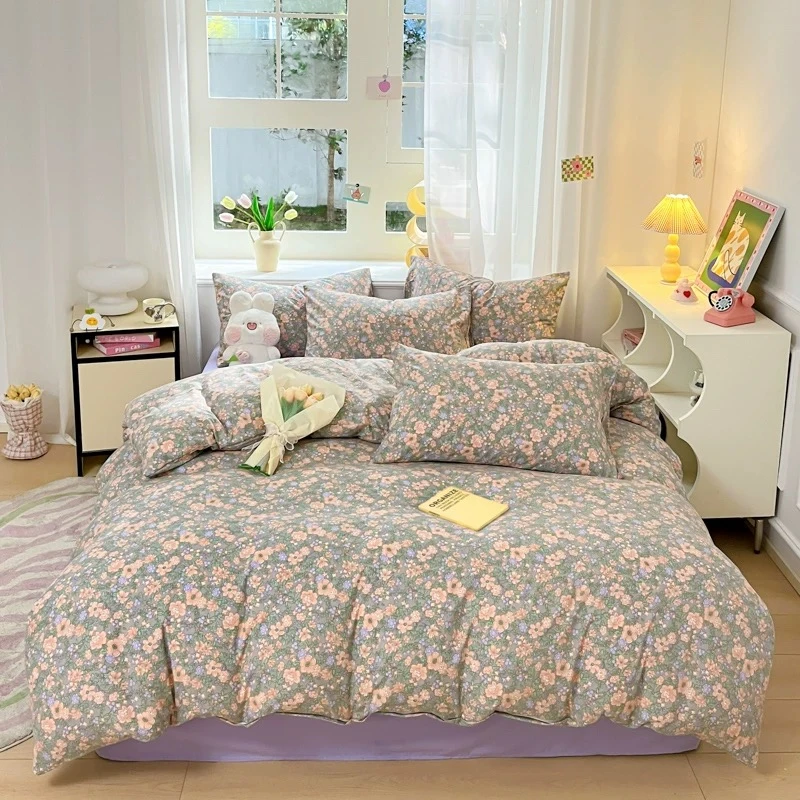 (免费试睡七天)四件套加厚磨毛床单被罩床品印花亲肤床上斜纹00