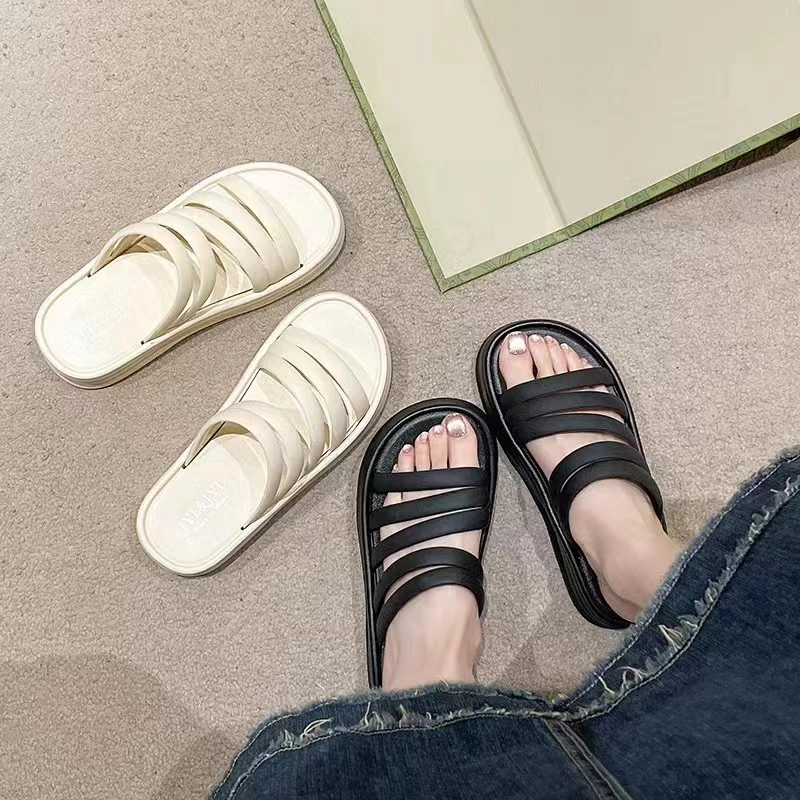 小凉家（T）551网红时尚休闲百搭夏季外穿厚底防滑拖鞋女