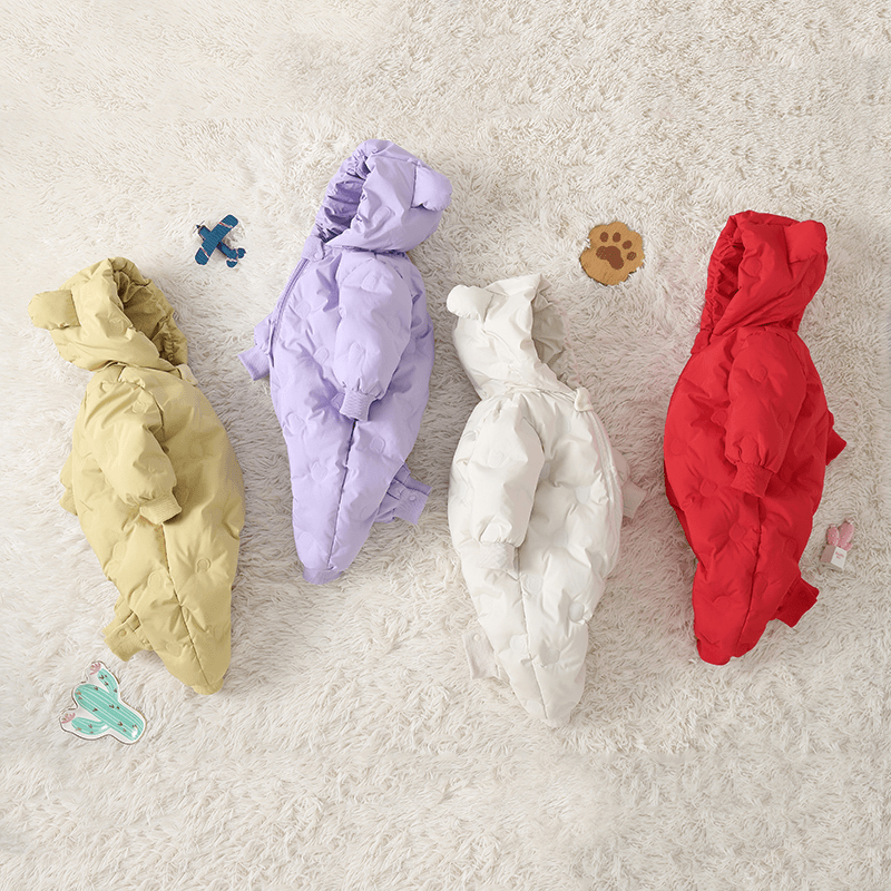 【商场同款】宝宝羽绒连体衣男女童爬服秋冬季2024新款白鸭绒加厚