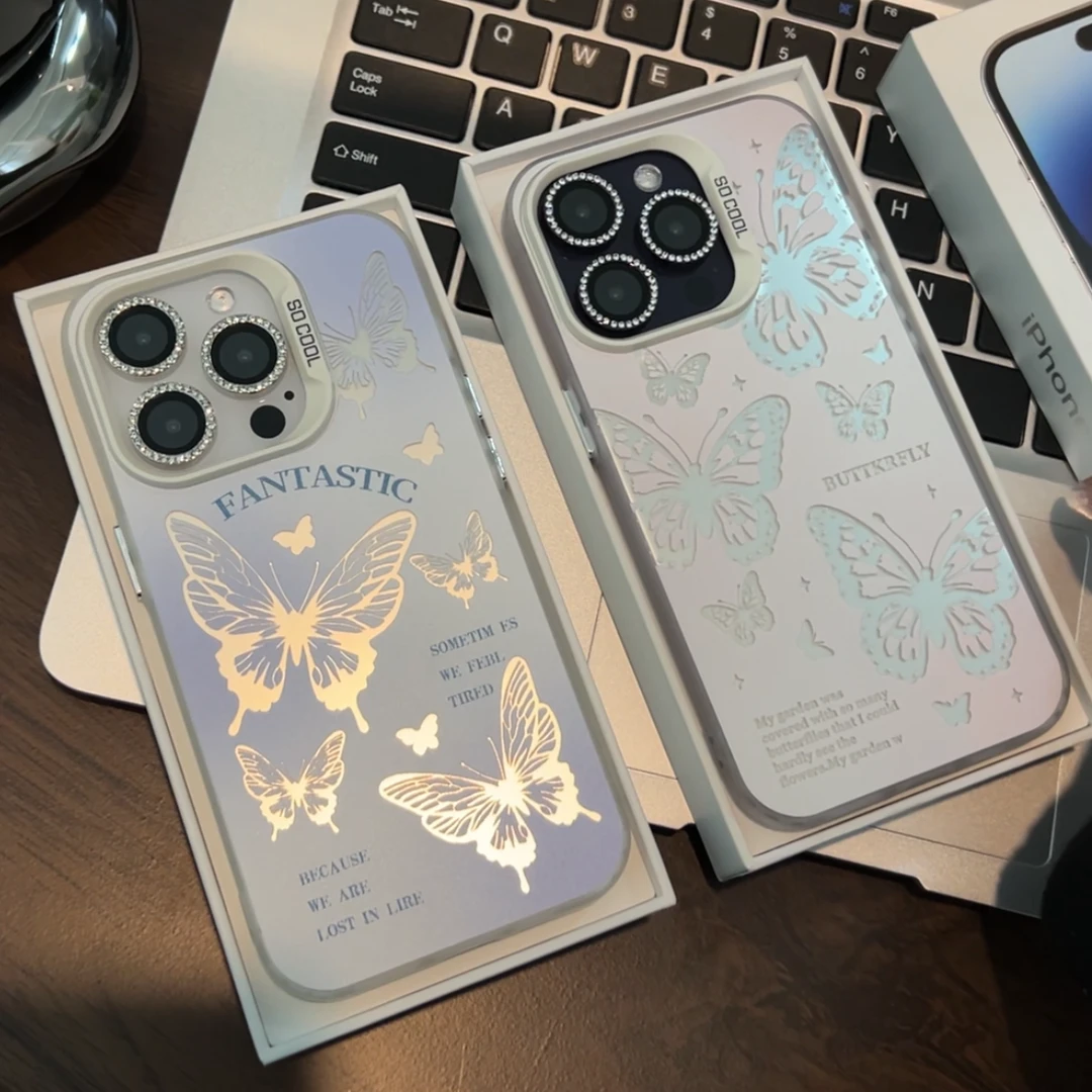 欧克里里蝴蝶iphone15/16适用17/13手机壳vivo华为oppo小米14硬壳