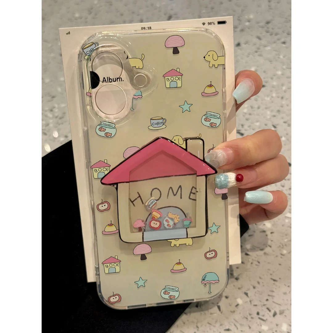 欧克里里Home太空壳适用苹果16摇摇乐支架手机壳华为vivo小米op