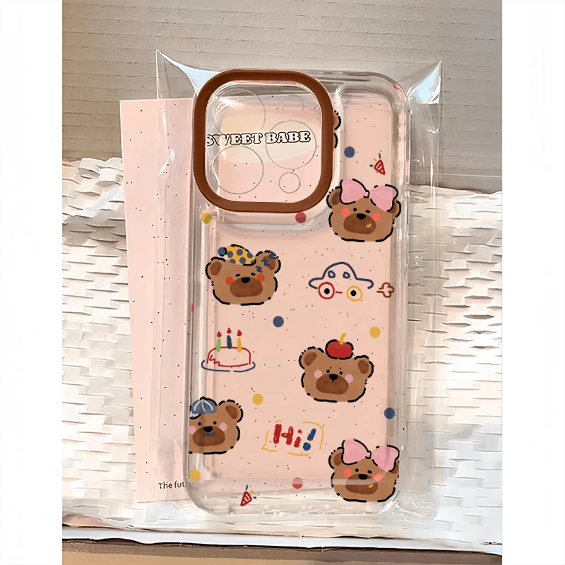 欧克里里hi童趣小熊适用iphone16/15手机壳苹果小米14vivo华为opp