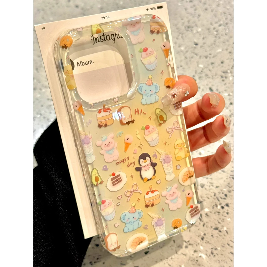 欧克里里奶呼呼动物适用苹果16/15手机壳iPhone14防摔13双层12/11