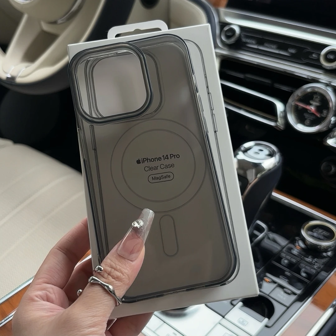 欧克里里简约大孔透明苹果14适用iPhone15promax高级13女12手机壳