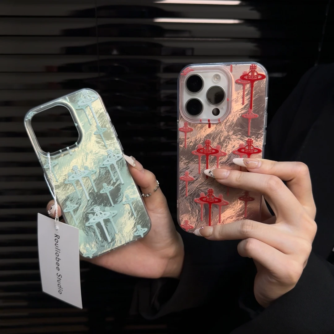 欧克里里漩涡壳粉西太后光油适用苹果15/14promax高级13/12/11套