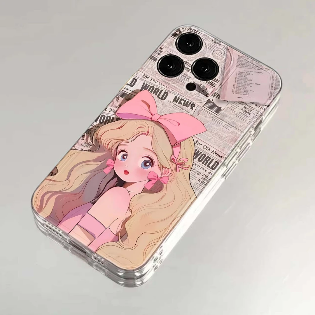 海报金发少女iphone15/13苹果14pro手机壳华为vivo小米oppo软12套