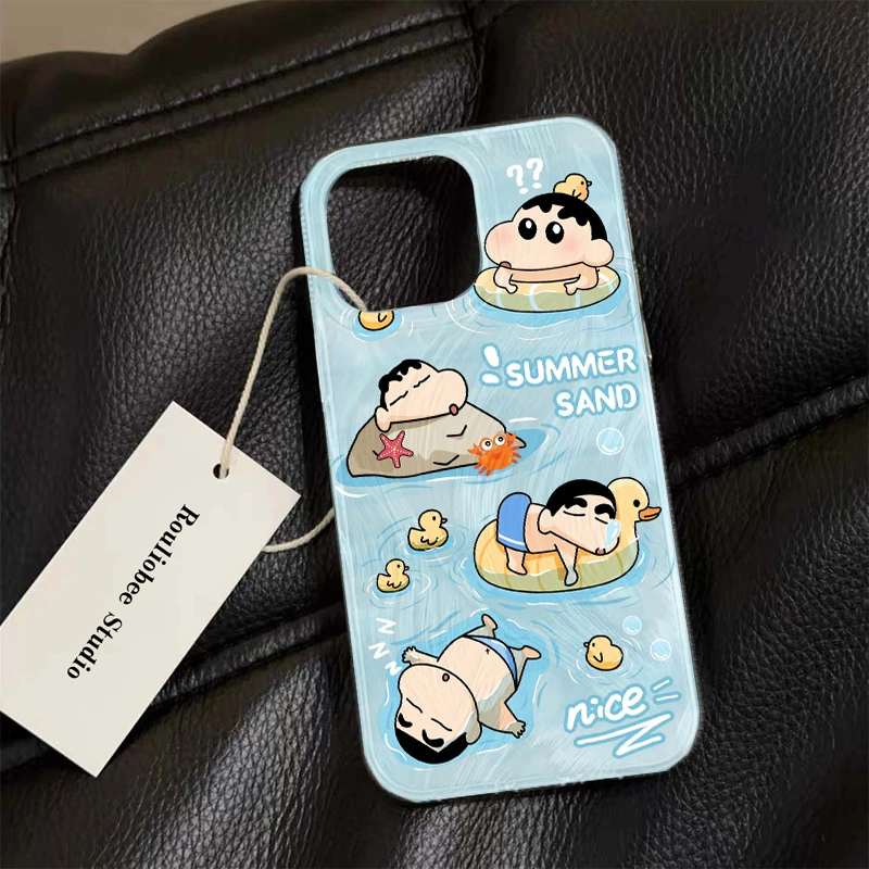 欧克里里小新羽纱壳苹果15promax手机壳iphone13/14趣味12/11可爱
