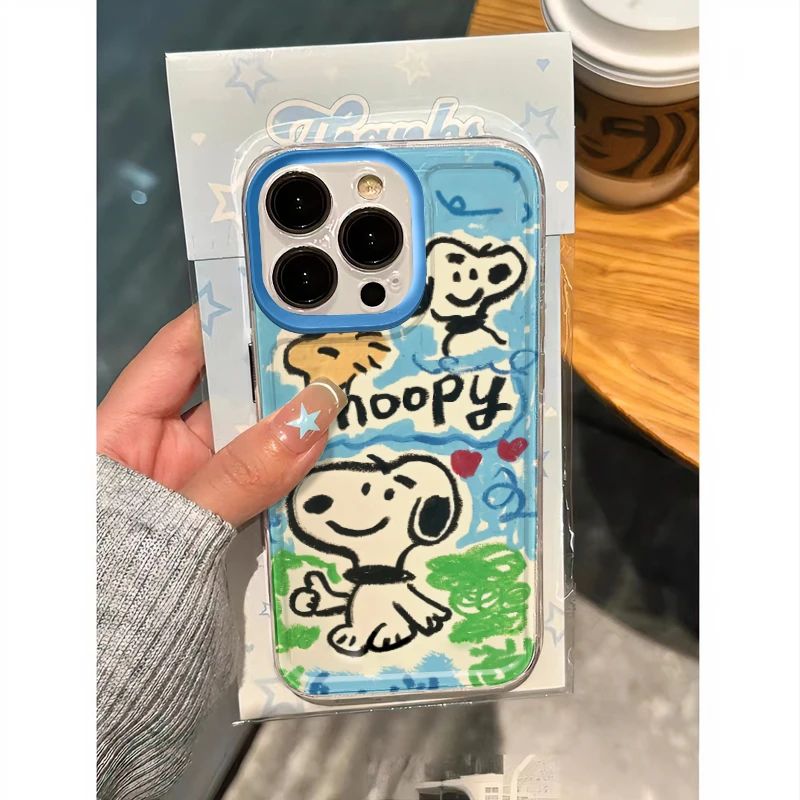 欧克里里涂鸦史努比适用iphone15苹果14手机壳13华为vivo小米oppo