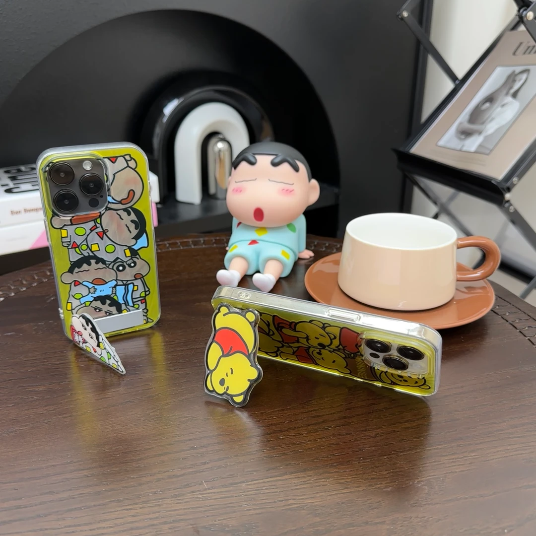 欧克里里慵懒维尼闹钟小新适用闺蜜羽纱壳苹果14vivo华为oppo小米