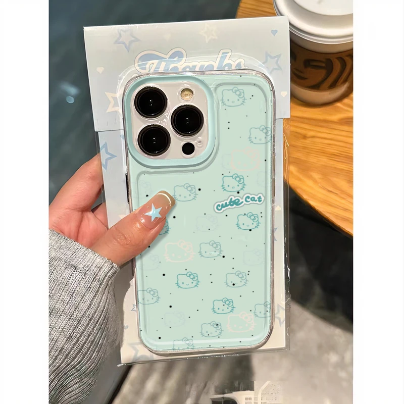 欧克里里薄荷绿小凯蒂太空壳phone15苹果手机壳华为vivo小米oppo